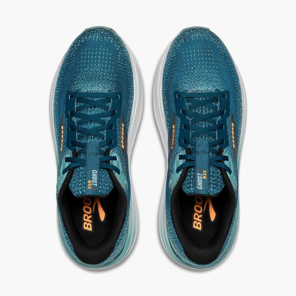 Chaussures Running Route Brooks Ghost Max 2 Bleu Turquoise Clair Orange Femme | DID-3083161